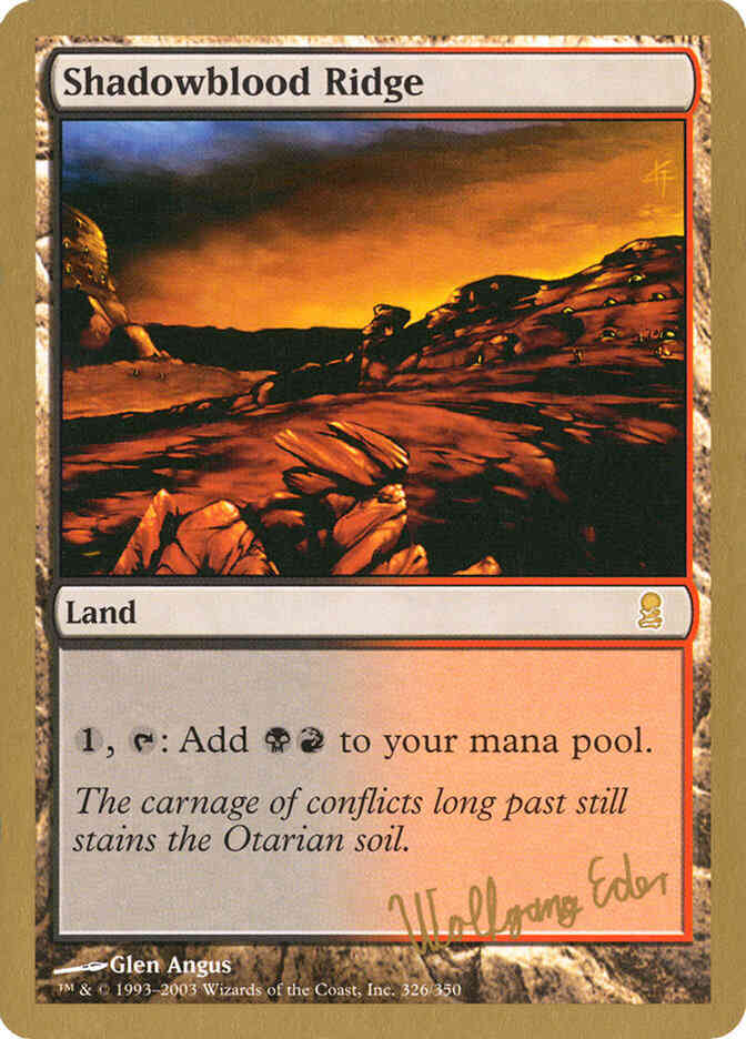 Shadowblood Ridge [we326] [Wolfgang Eder] [World Championship Decks 2003] [Non-Foil]