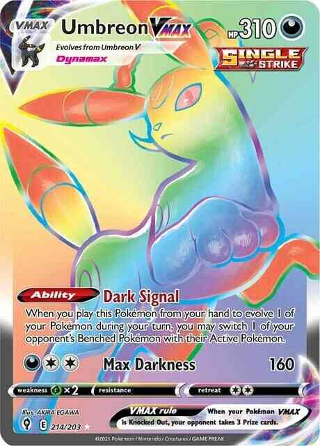 Umbreon VMAX - 214/203 - Rare Rainbow [swsh7-214] [Secret]