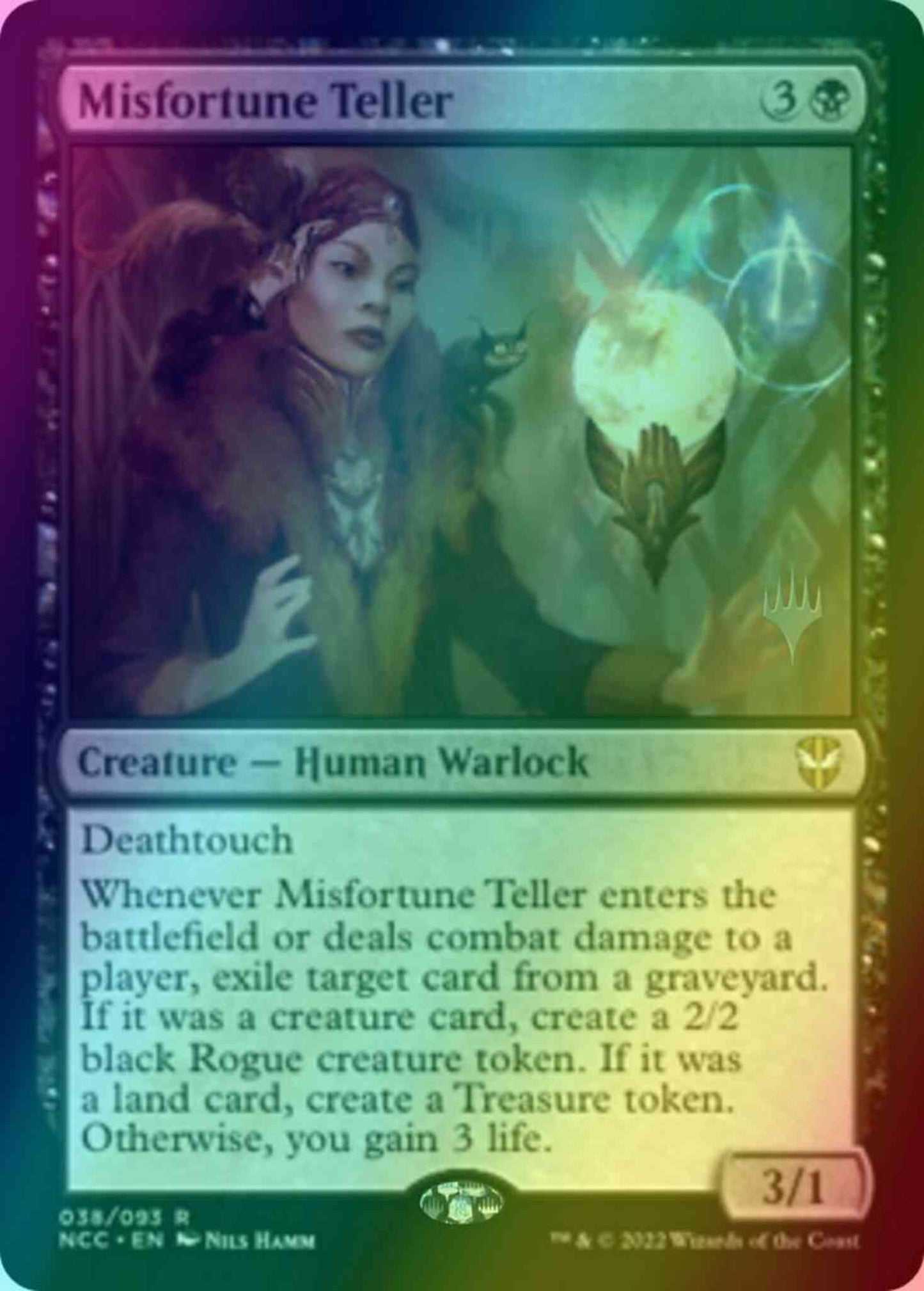 Misfortune Teller [Promo Pack] [38p] [Streets of New Capenna: Commander: Promos] [Foil]