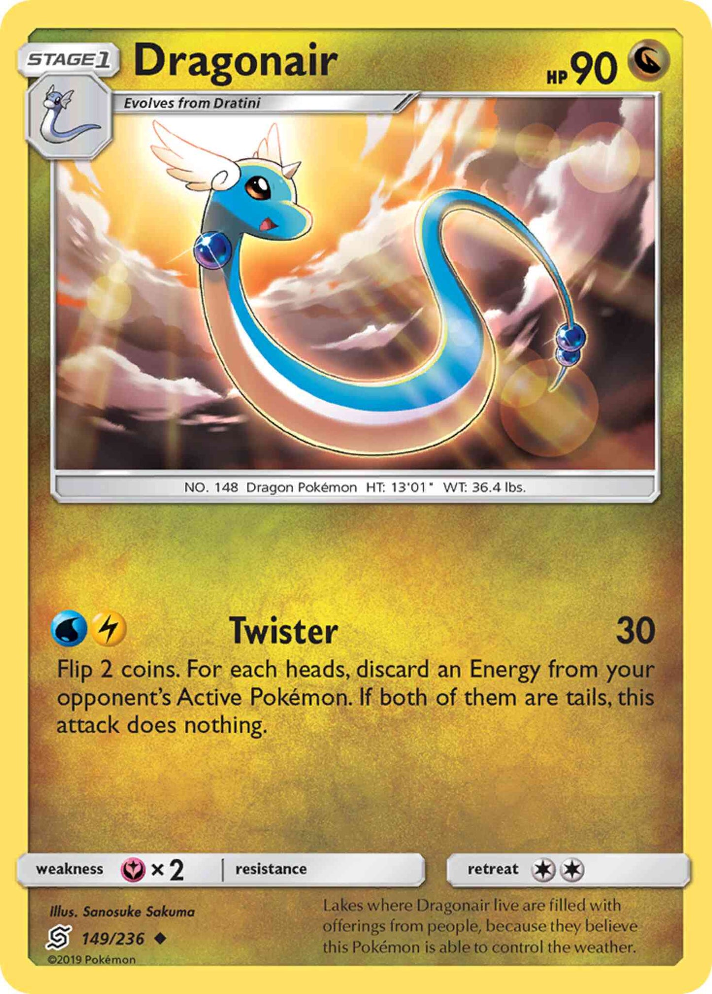 Dragonair - 149/236 - Uncommon [sm11-149] [Reverse Holo]