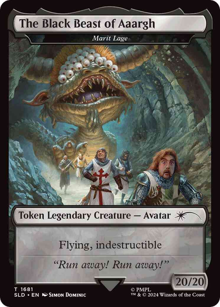 The Black Beast of Aaargh - Marit Lage Token [1681] [Monty Python: Vol. 2] [Secret Lair Drop] [Foil]