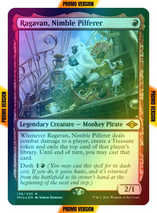 Ragavan, Nimble Pilferer [Prerelease] [138S] [Modern Horizons 2 Promos] [Foil]