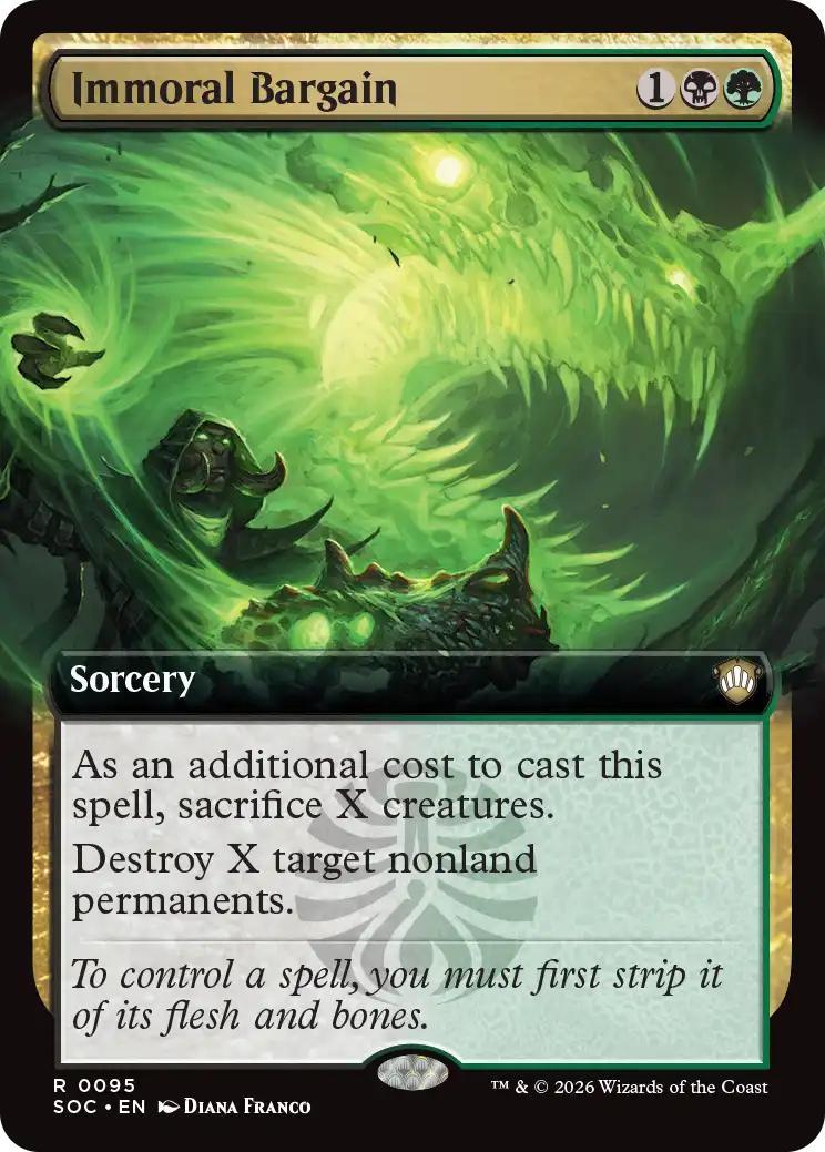 Immoral Bargain [95] [Extended Art] [Secrets of Strixhaven: Commander] [Non-Foil]