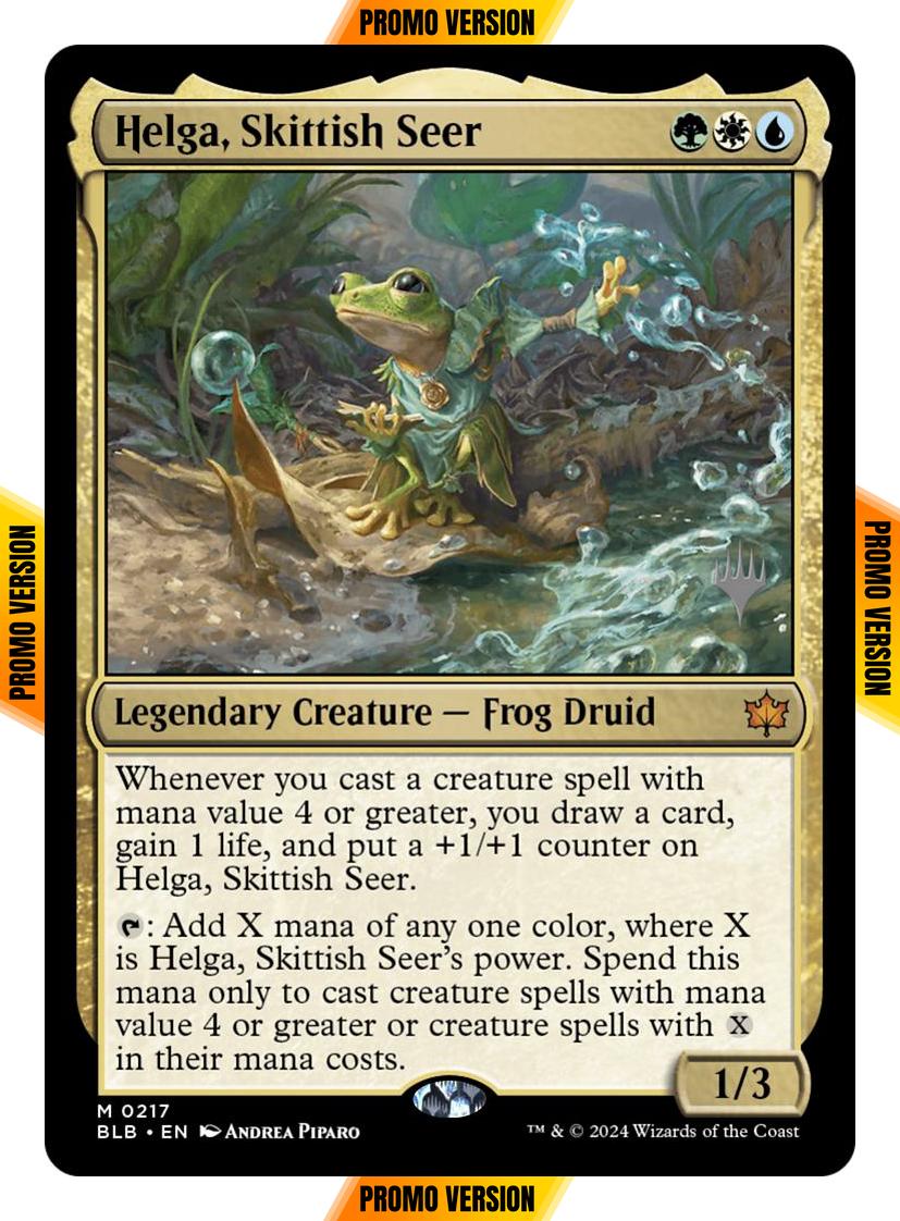 Helga, Skittish Seer [217p] [Promo Pack] [Bloomburrow: Promos] [Non-Foil]