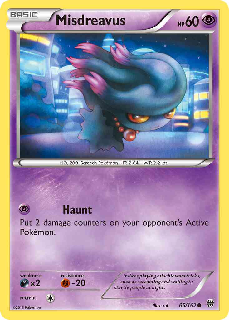 Misdreavus - 65/162 - Common [xy8-65] [Non-Holo]