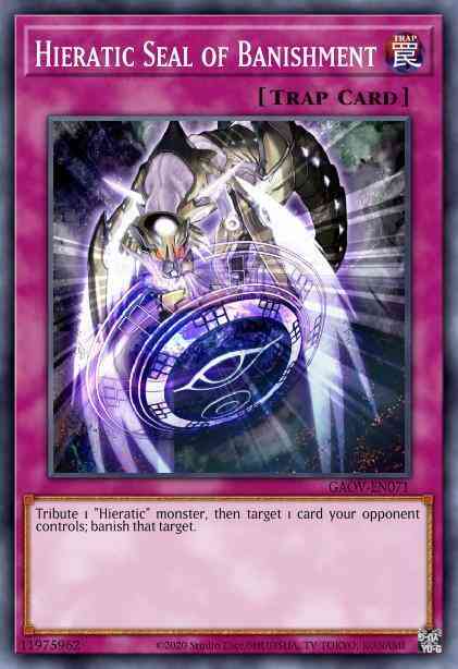 Hieratic Seal of Banishment - GAOV-EN071 - Rare - 1st Edition