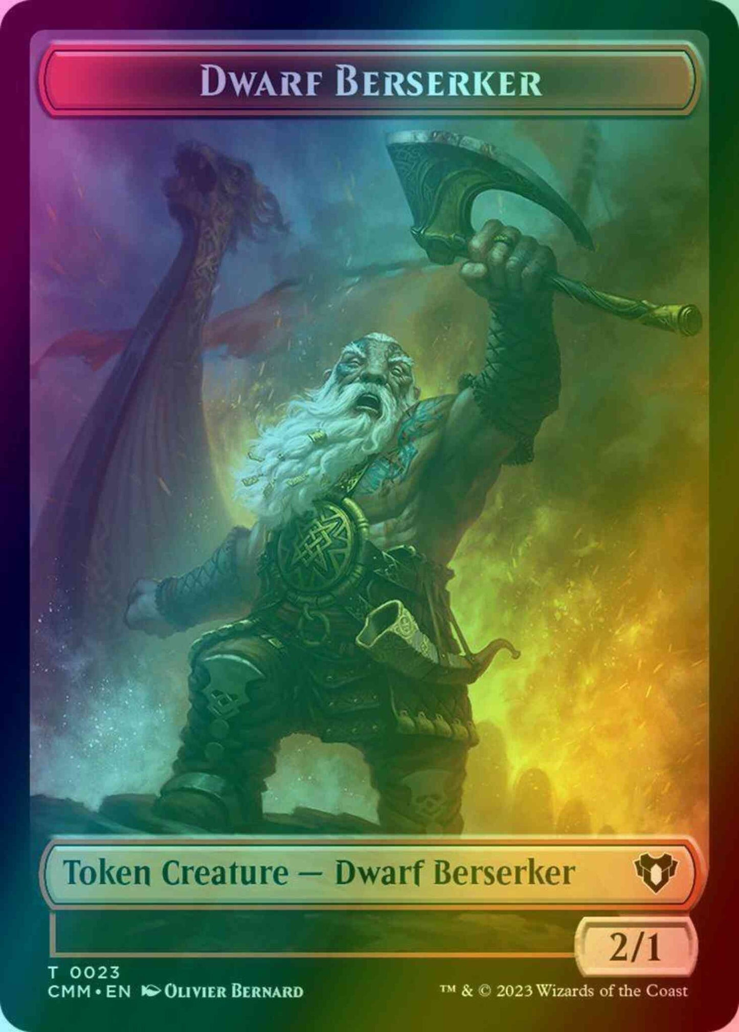 Dwarf Berserker Token (23) // Eldrazi Scion Token (02) [Commander Masters: Tokens] [Foil]