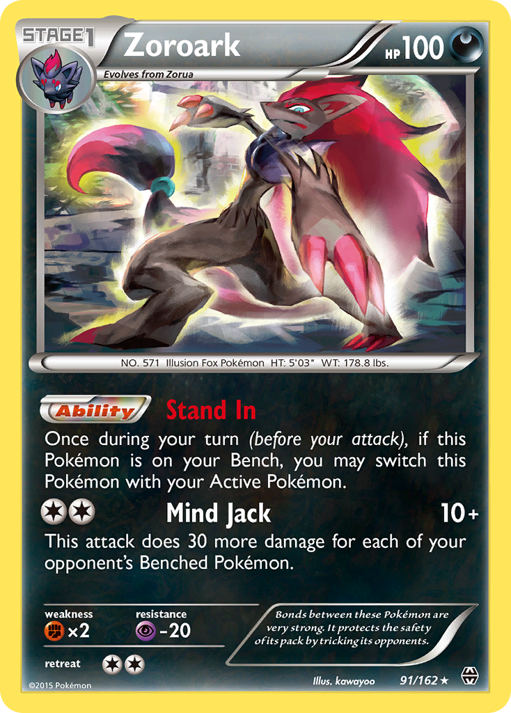 Zoroark - Theme Deck - 91/162 - Rare Holo [xy8-91] [Non-Holo]
