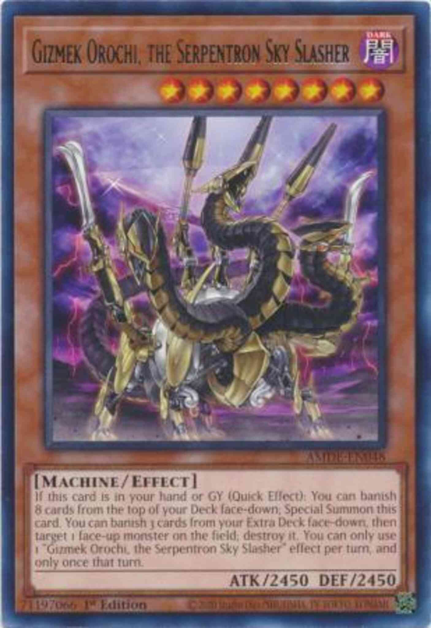 Gizmek Orochi, the Serpentron Sky Slasher - AMDE-EN048 - Rare - 1st Edition