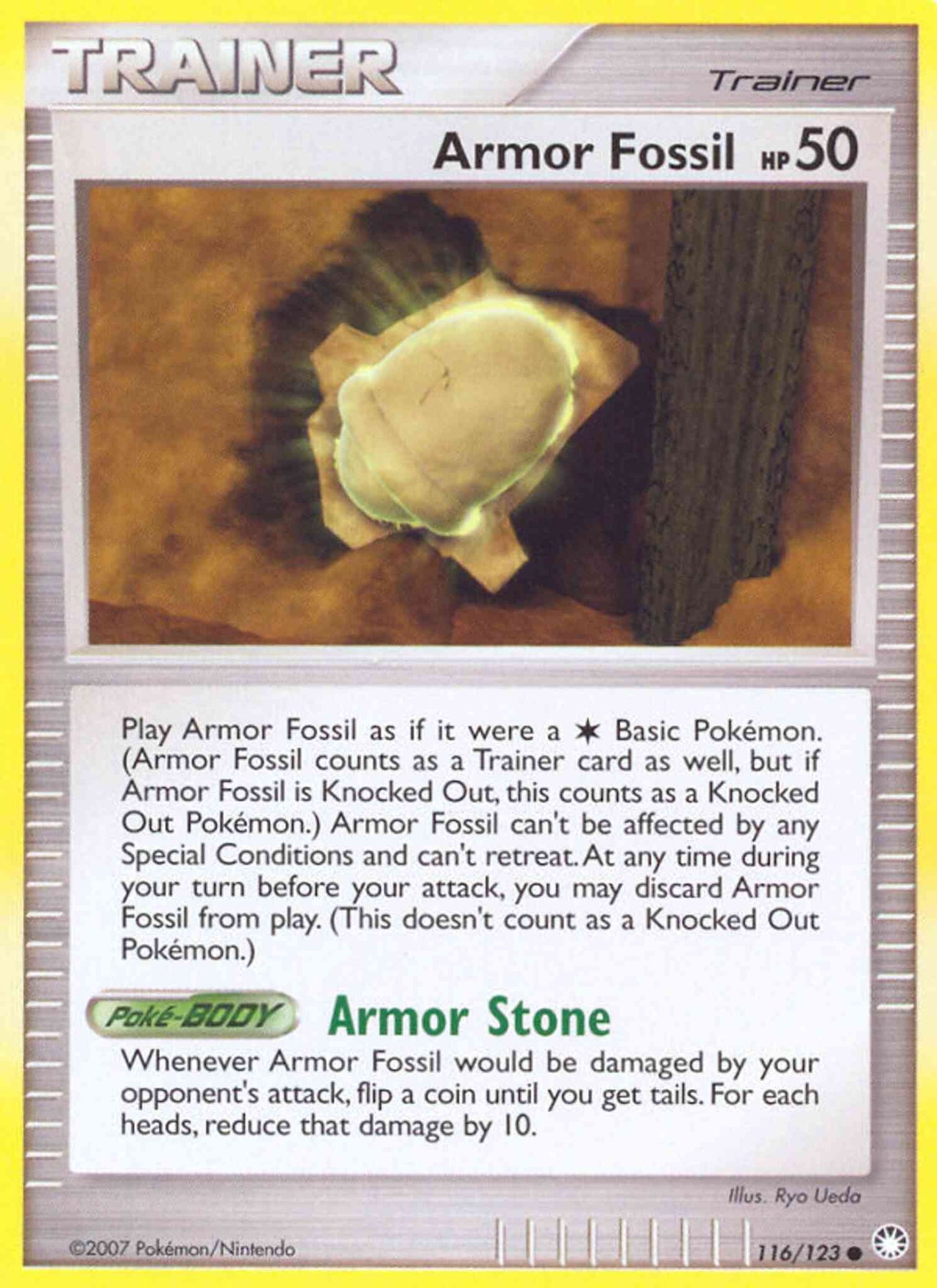 Armor Fossil - 116/123 - Common [dp2-116] [Reverse Holo]