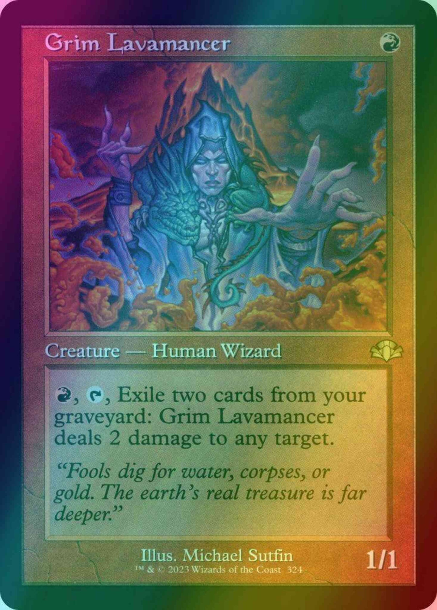Grim Lavamancer [324] [Retro Frame] [Dominaria Remastered] [Foil]
