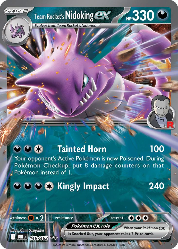 Team Rocket's Nidoking ex - 119/182 - Double Rare [sv10-119] [Ultra]