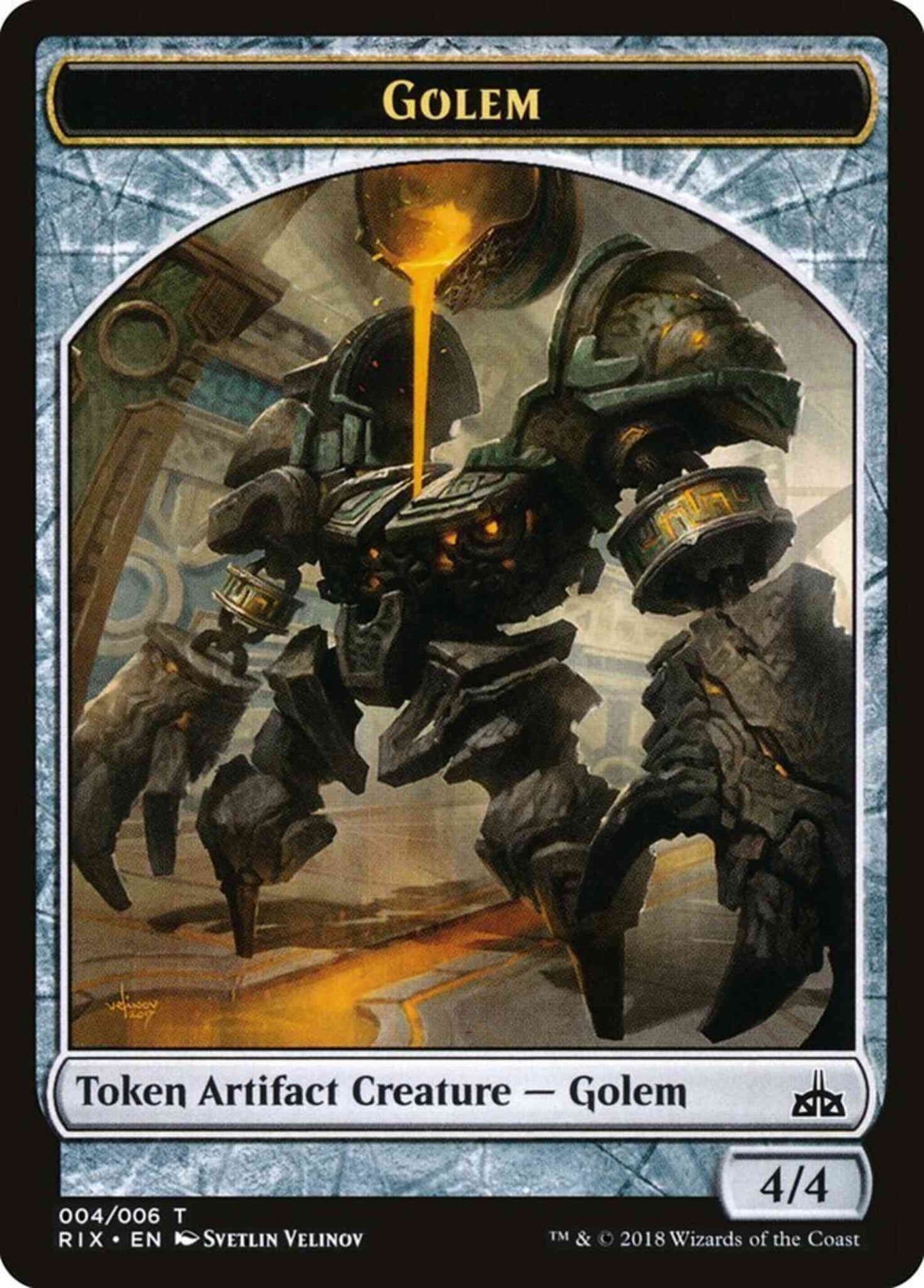 Golem Token [04] [Rivals of Ixalan Tokens] [Non-Foil]