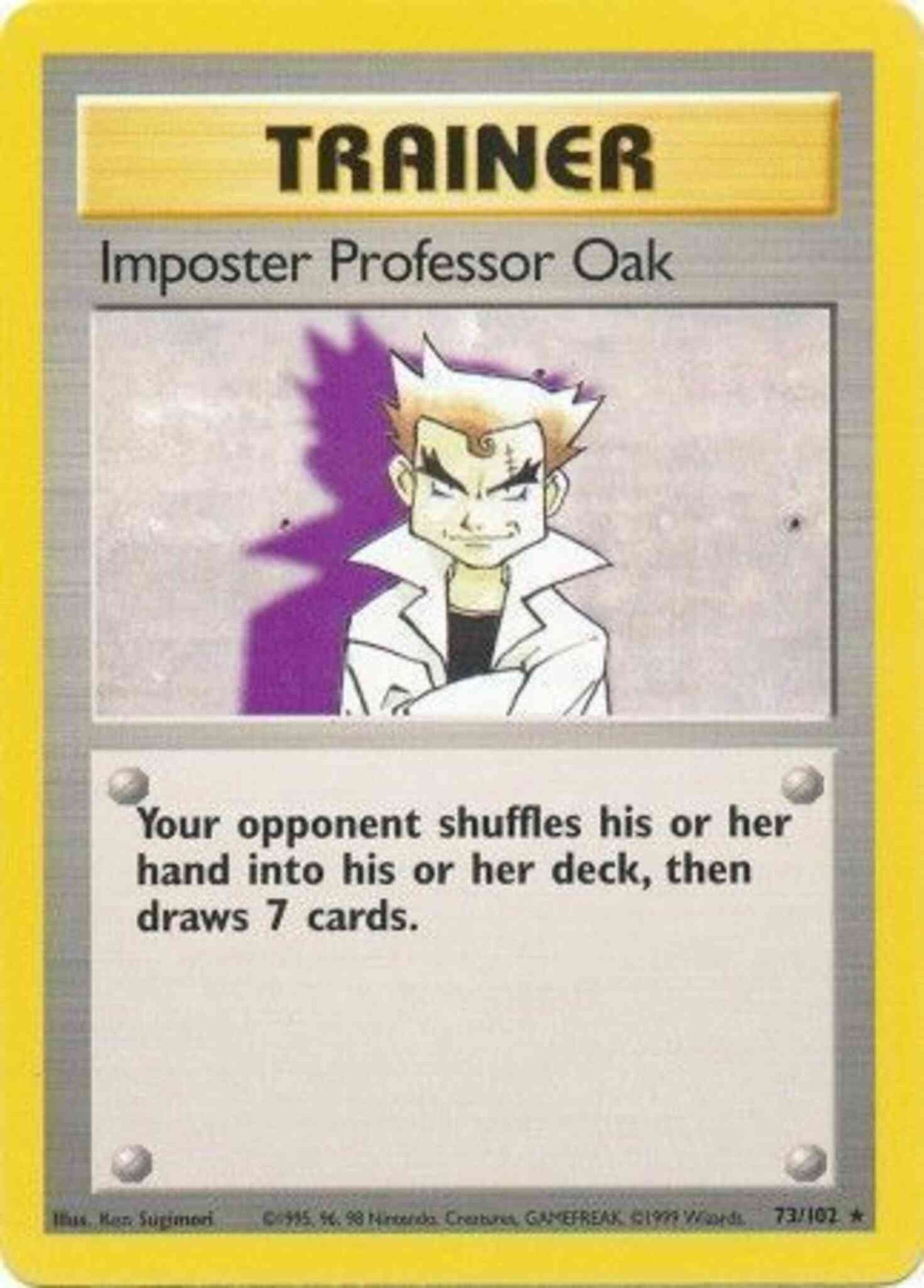 Impostor Professor Oak - 73/102 - Rare - Unlimited [base1U-73] [Non-Holo]