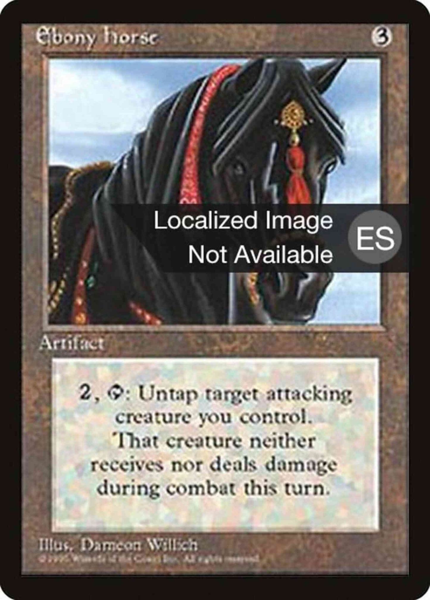 Ebony Horse - Spanish [318] [Fourth Edition Black Border: Spanish] [Non-Foil]
