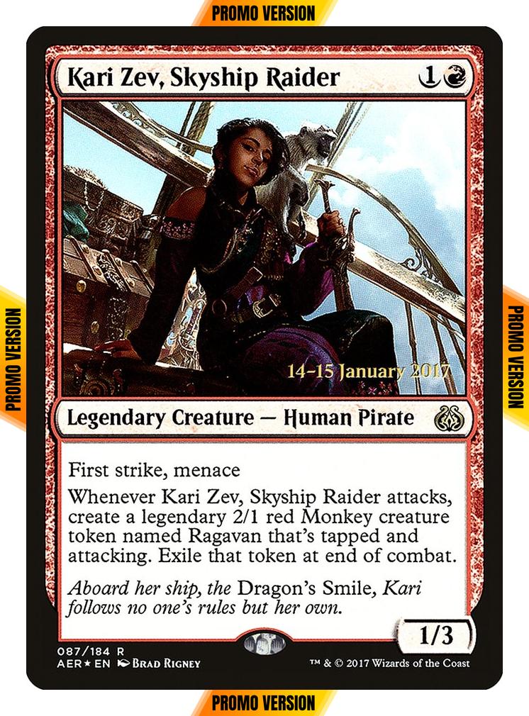Kari Zev, Skyship Raider [87s] [Aether Revolt Promos] [Foil]