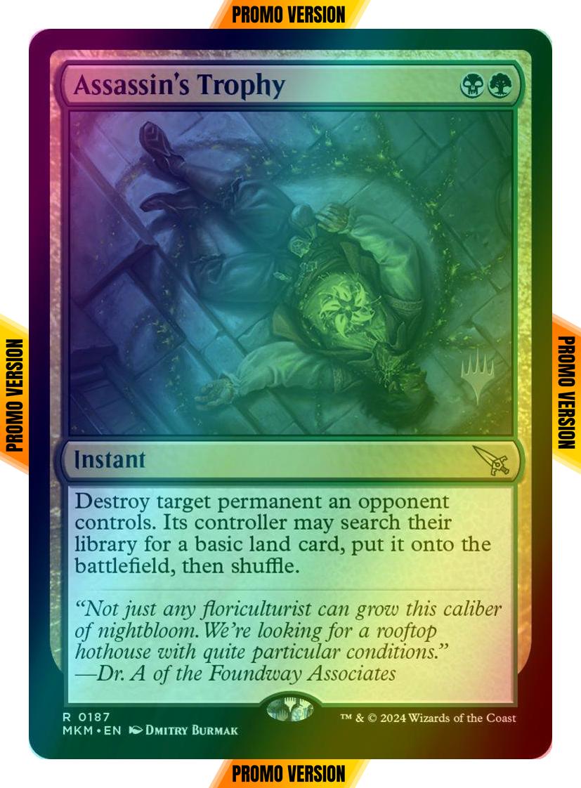 Assassin's Trophy [187p] [Promo Pack] [Murders at Karlov Manor: Promos] [Foil]