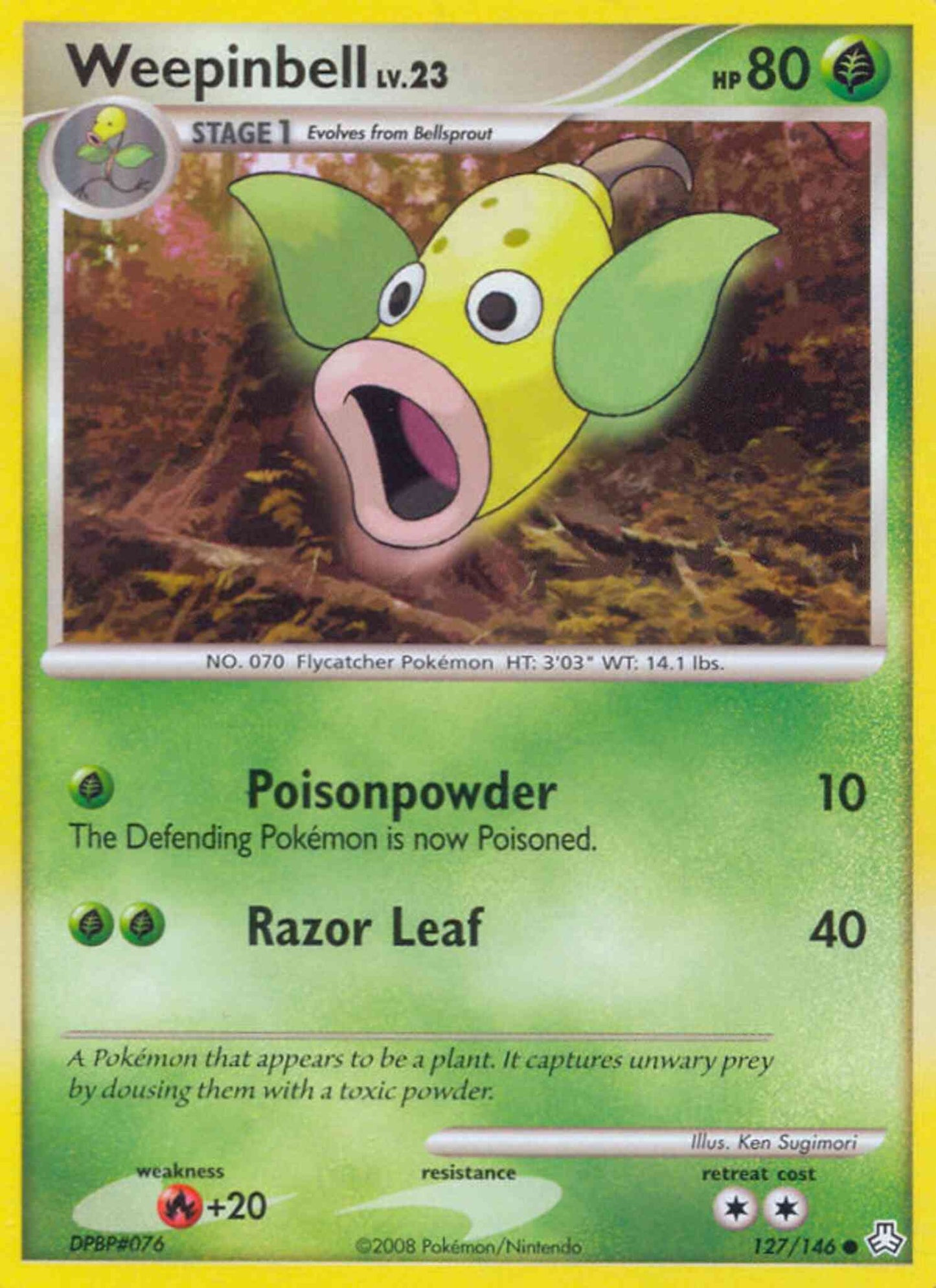 Weepinbell - 127/146 - Common [dp6-127] [Reverse Holo]