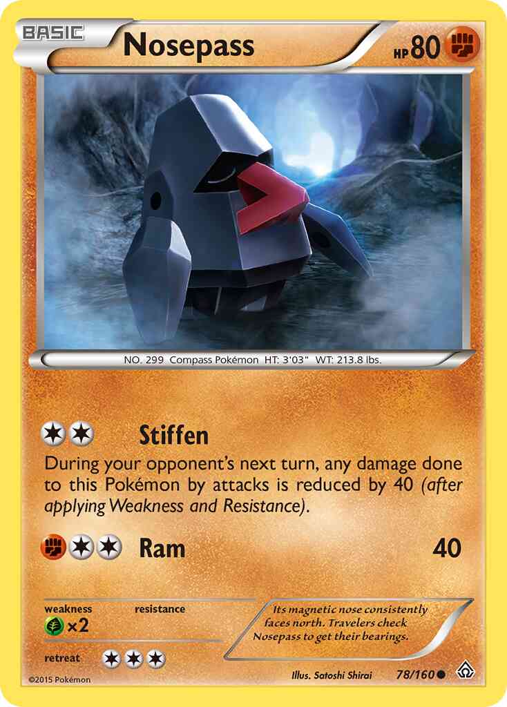 Nosepass - 78/160 - Common [xy5-78] [Non-Holo]