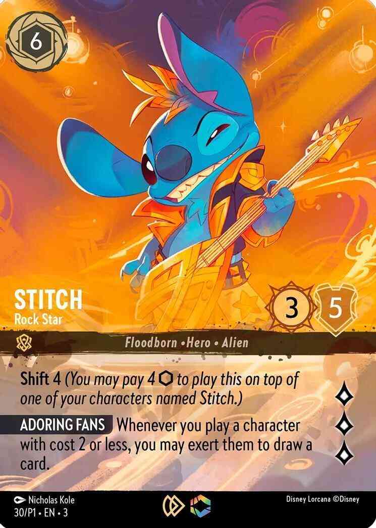 Stitch - Rock Star (Store Championship) - 30/P1 [Disney Lorcana Promo Cards] [Holofoil]