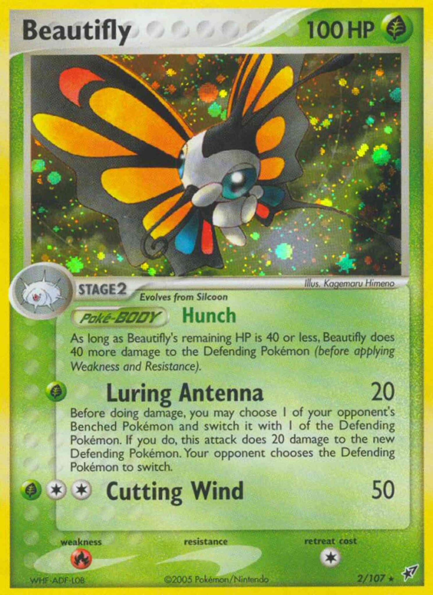 Beautifly - 2/107 - Rare Holo [ex8-2] [Holo]