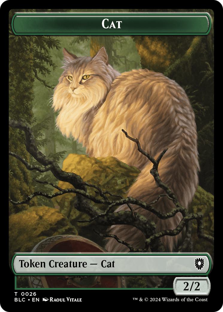 Beast Token (25) // Cat Token (26) [Bloomburrow: Commander: Tokens] [Non-Foil]