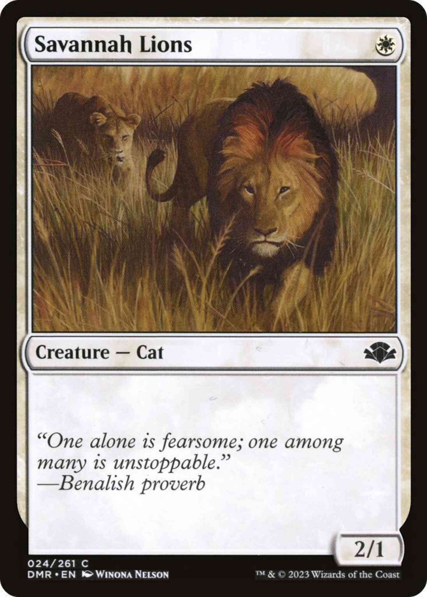 Savannah Lions [24] [Dominaria Remastered] [Non-Foil]
