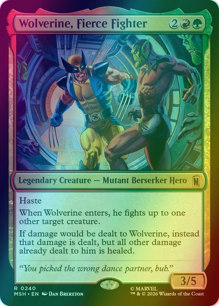 Wolverine, Fierce Fighter [240] [Marvel Super Heroes] [Foil]