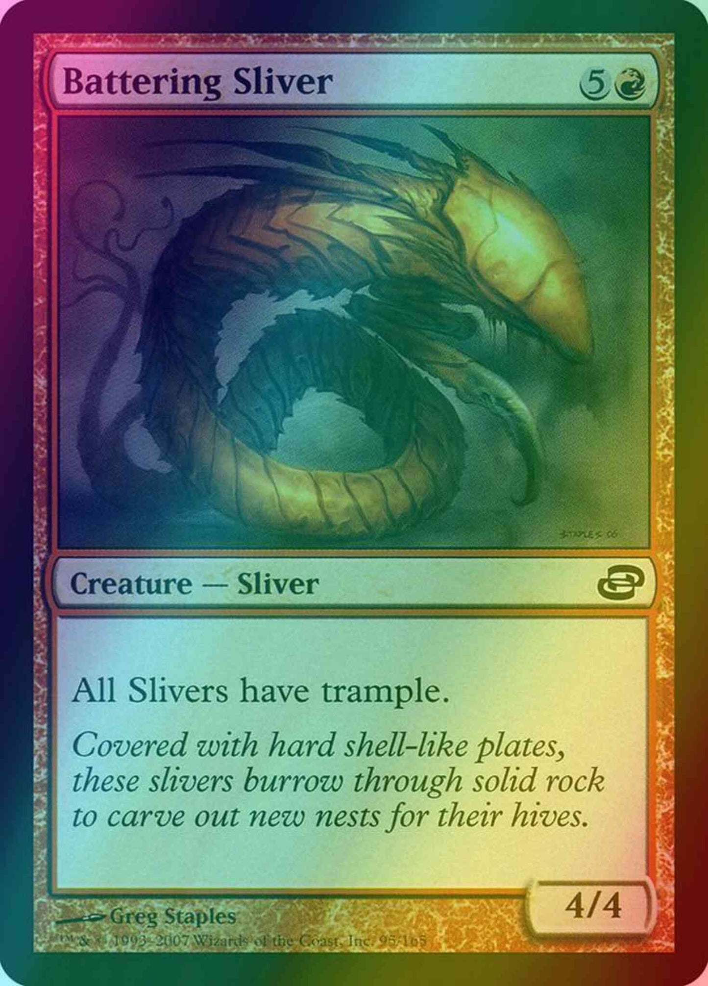 Battering Sliver [95] [Planar Chaos] [Foil]