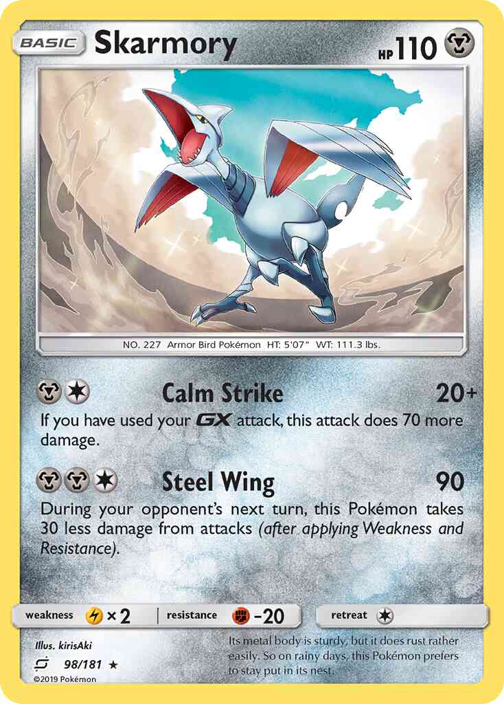 Skarmory - 98/181 - Rare [sm9-98] [Non-Holo]