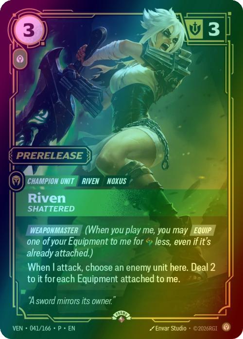 Riven, Shattered (Stamped) - 041/166 [Riftbound Organized Play Promotional Cards] [Foil]