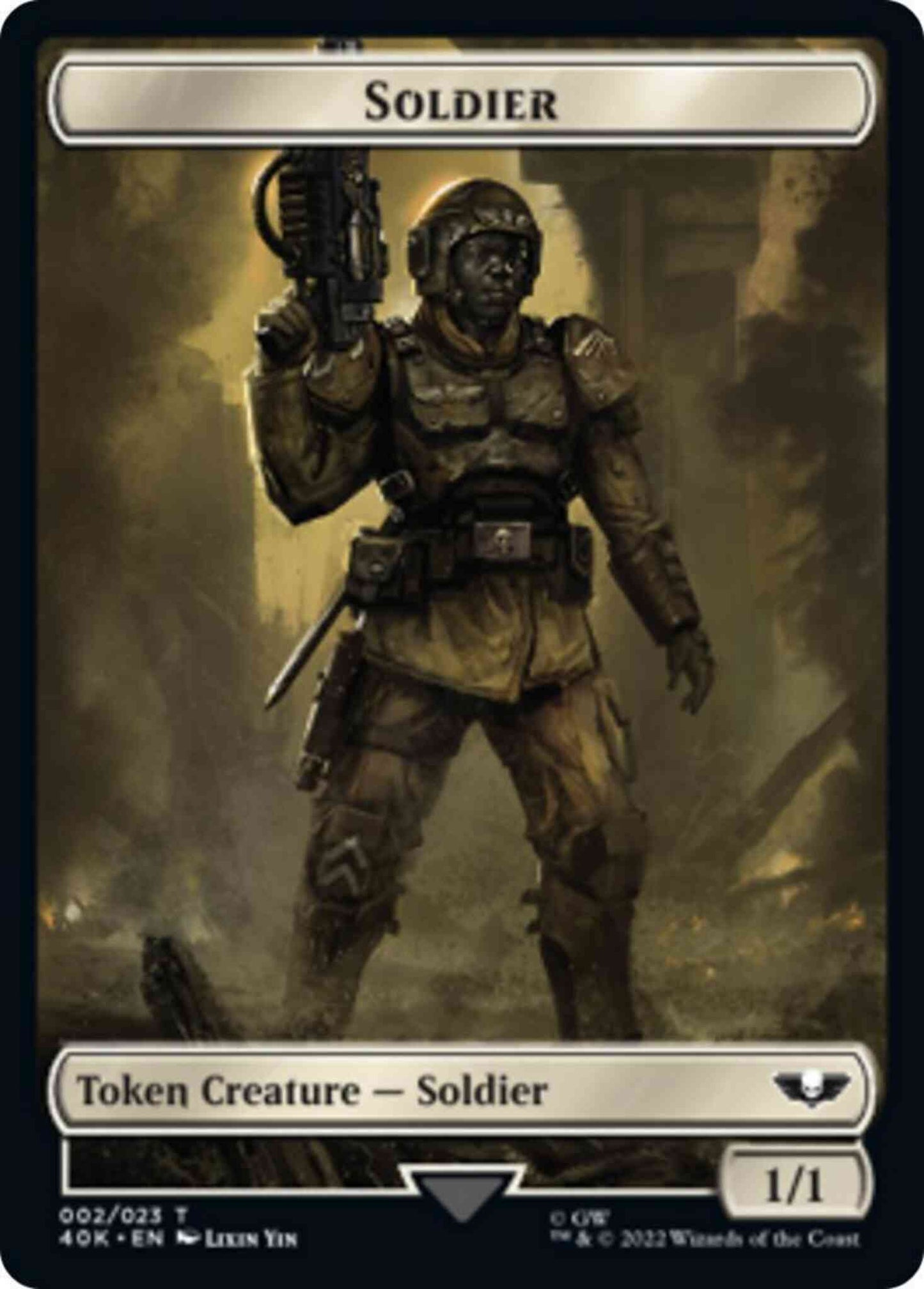 Soldier Token (02) // Space Marine Devastator Token (05) [Universes Beyond: Warhammer 40,000: Tokens] [Non-Foil]