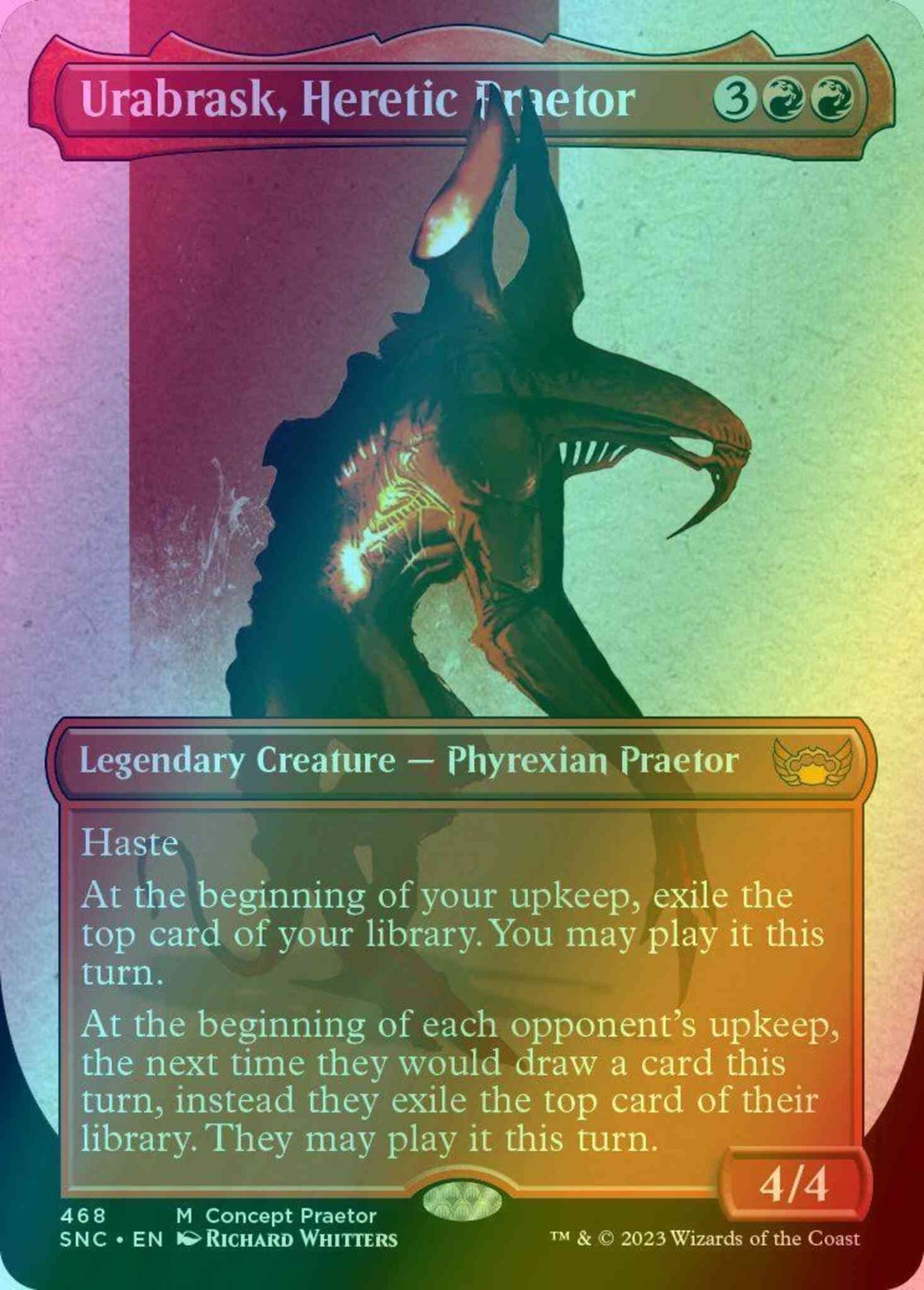Urabrask, Heretic Praetor [468] [Borderless] [Concept Praetor] [Streets Of New Capenna] [Foil]