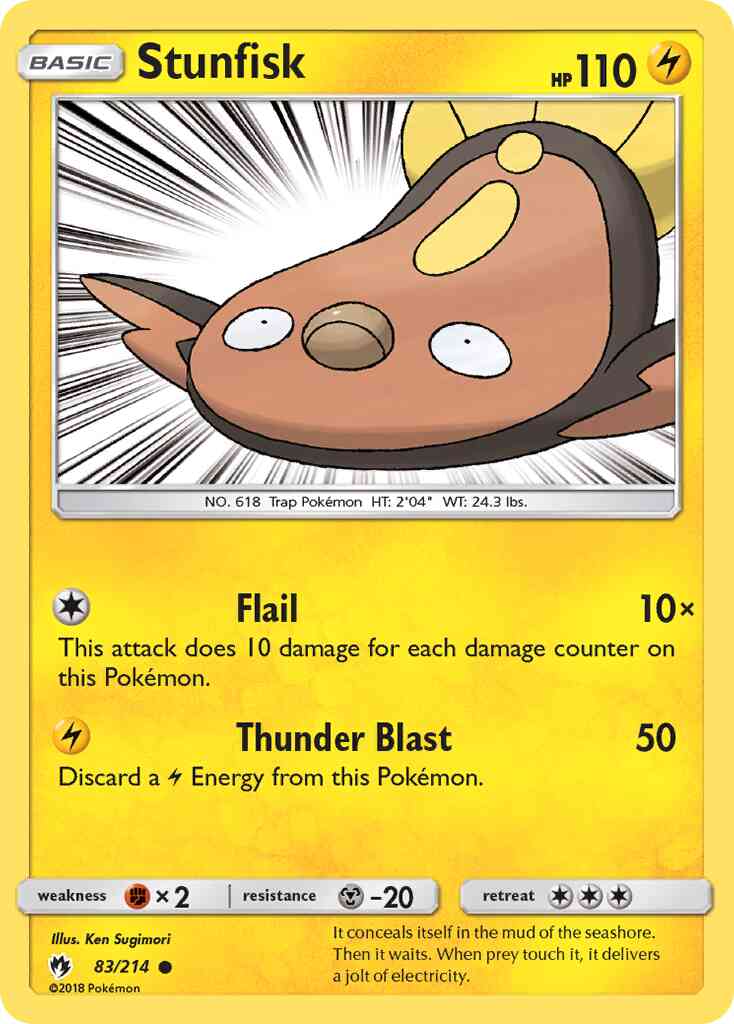 Stunfisk - 83/214 - Common [sm8-83] [Reverse Holo]