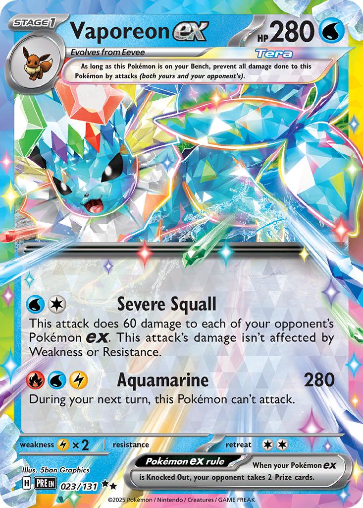 Vaporeon ex - 023/131 - Double Rare [sv085-023] [Ultra]