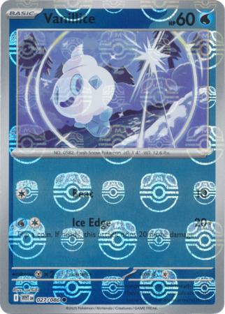 Vanillite - Master Ball Pattern - 027/086 - Common [sv105w-027] [Reverse Holo]