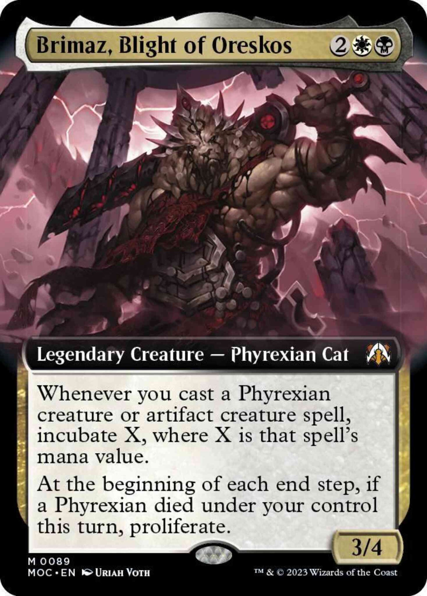 Brimaz, Blight of Oreskos [89] [Extended Art] [March of the Machine: Commander] [Non-Foil]