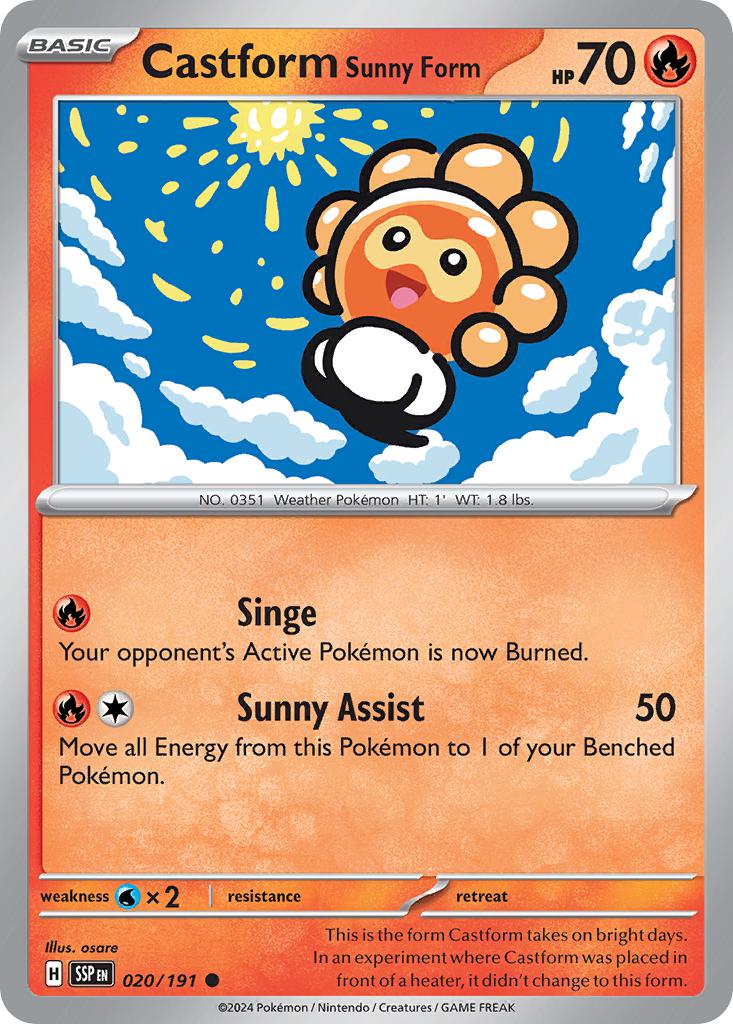 Castform Sunny Form - 020/191 - Common [sv08-020] [Non-Holo]