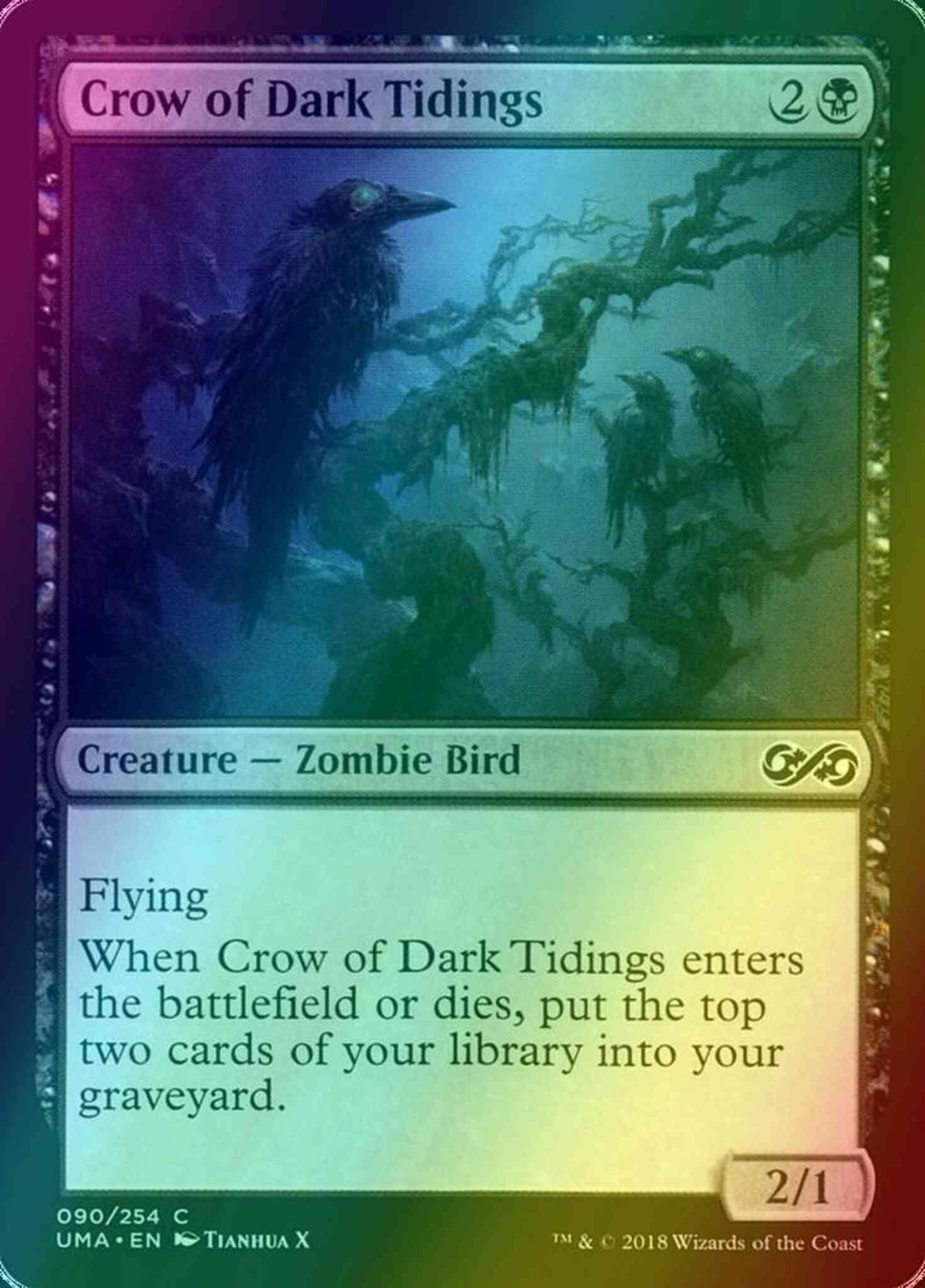 Crow of Dark Tidings [90] [Ultimate Masters] [Foil]