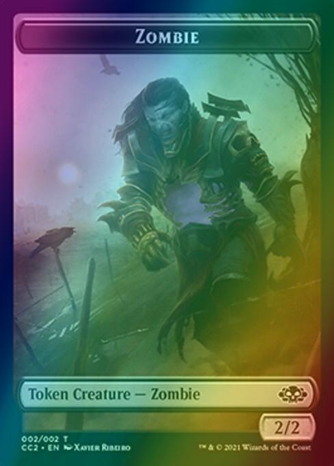 Snake Token (01) // Zombie Token (02) [09] [Commander Collection: Black] [Foil]