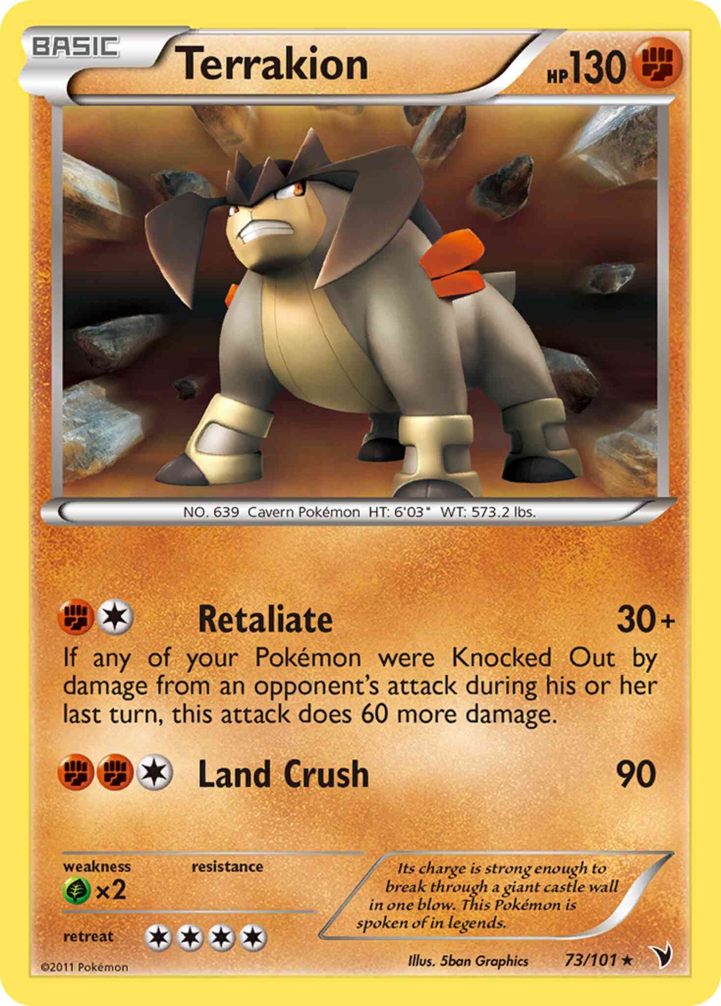 Terrakion - 73/101 - Rare Holo [bw3-73] [Holo]