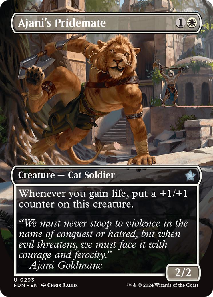 Ajani's Pridemate [293] [Borderless] [Foundations] [Foil]