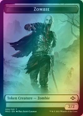 Treasure Token (21) // Zombie Token (06) [Modern Horizons 2 Tokens] [Foil]