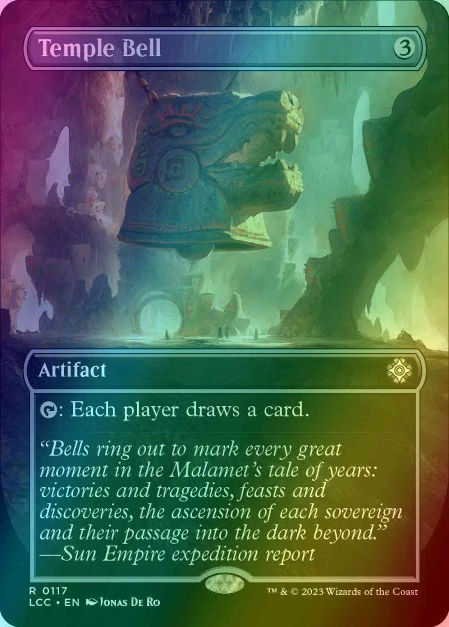 Temple Bell [117] [Borderless] [The Lost Caverns of Ixalan: Commander] [Foil]