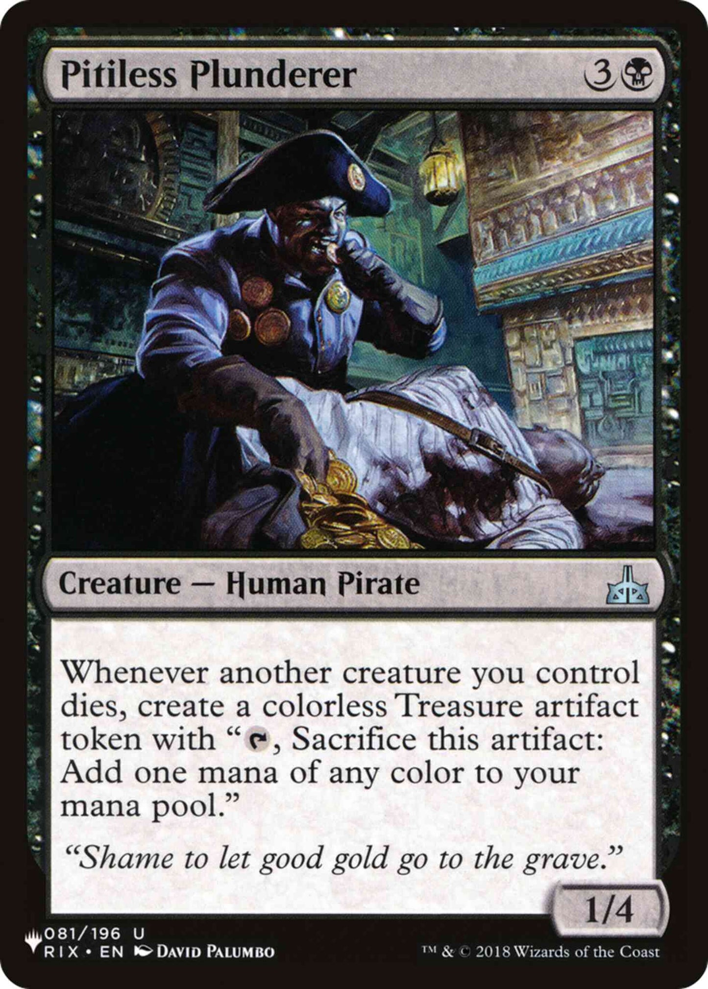 Pitiless Plunderer [RIX-81] [The List] [Non-Foil]