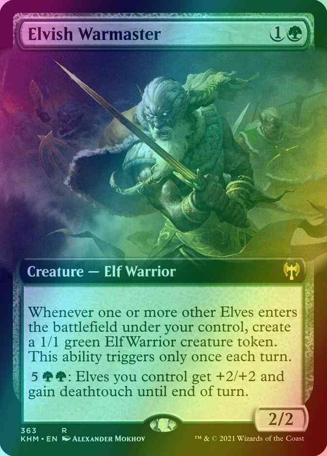 Elvish Warmaster [363] [Extended Art] [Kaldheim] [Foil]