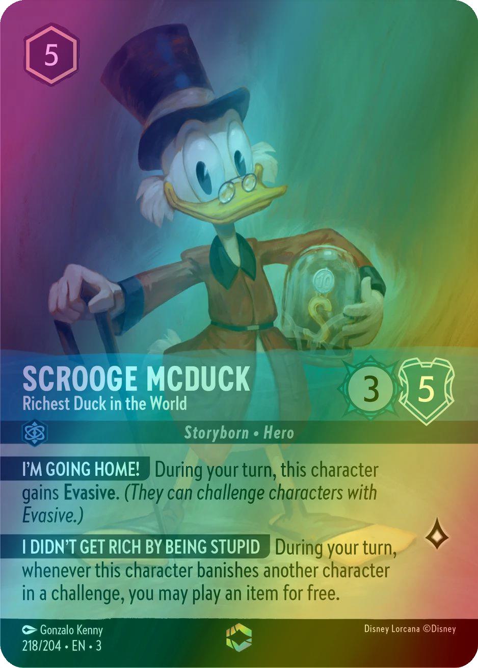 Scrooge McDuck - Richest Duck in the World (Alternate Art) - 218/204 [Into the Inklands] [Holofoil]