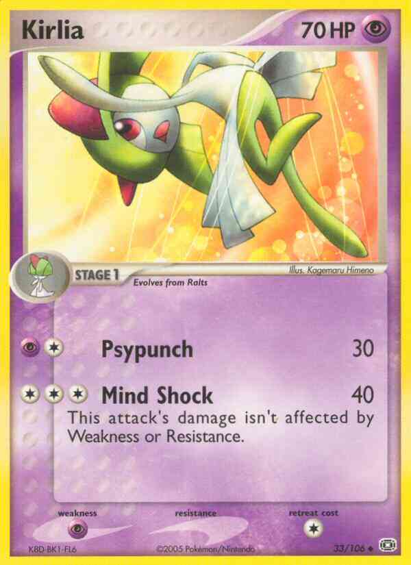 Kirlia - 33/106 - Uncommon [ex9-33] [Non-Holo]