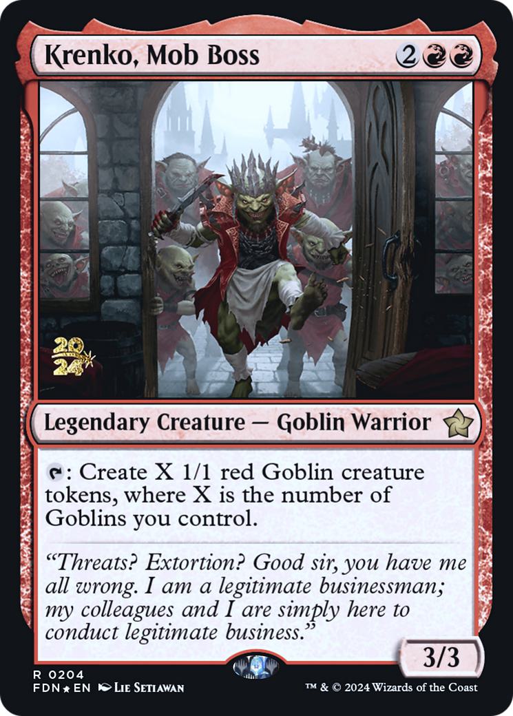 Krenko, Mob Boss [204s] [Prerelease] [Foundations: Promos] [Foil]