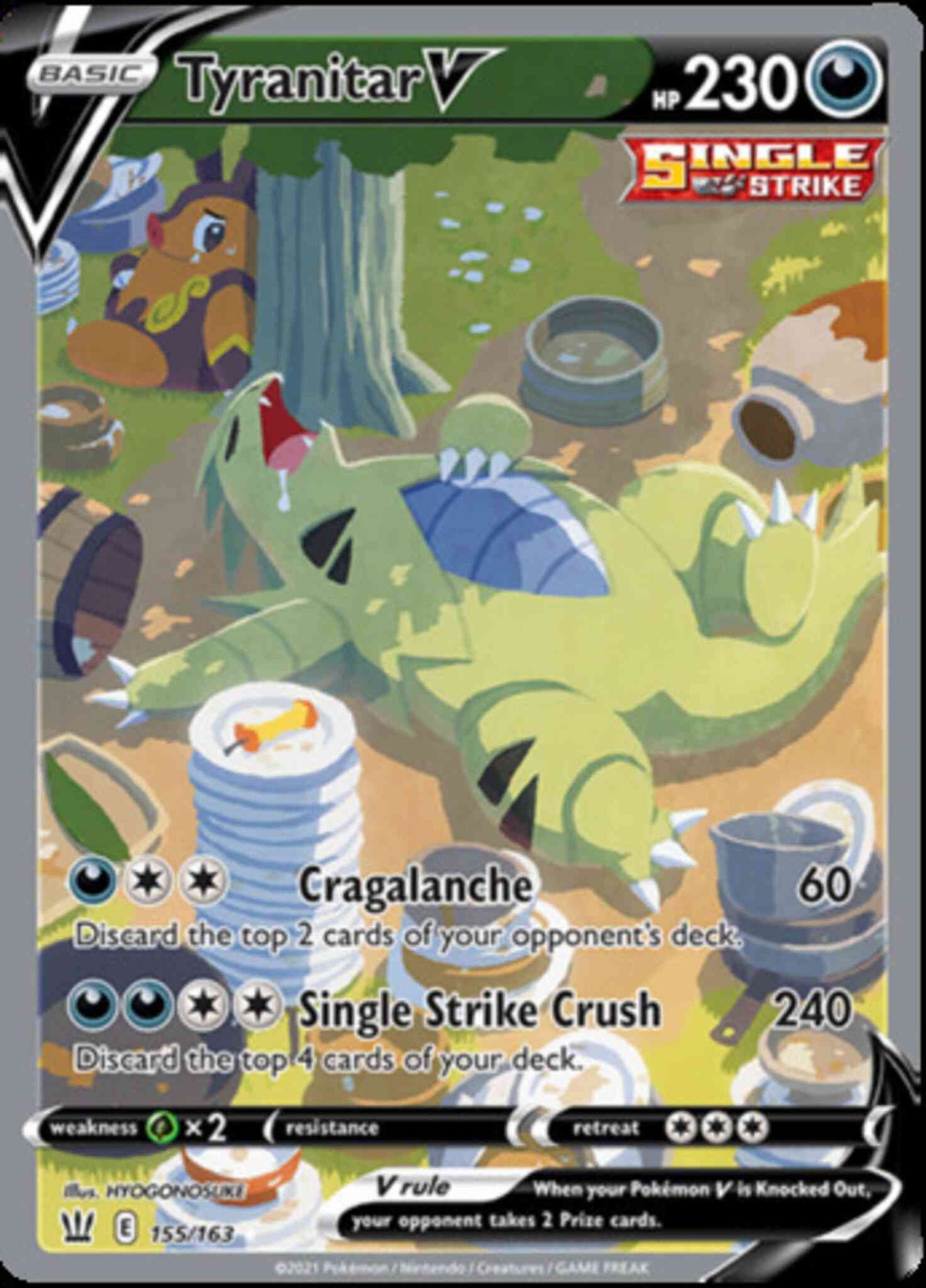 Tyranitar V - 155/163 - Rare Ultra [swsh5-155] [Ultra]